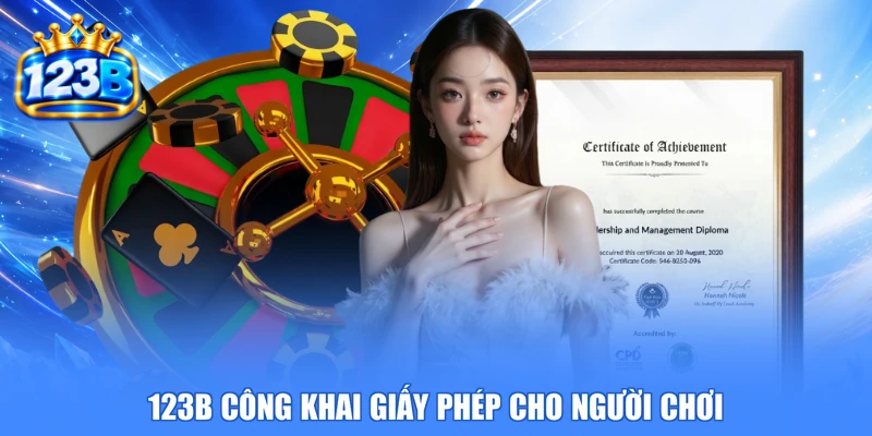 123b công khai giấy phép cho người chơi