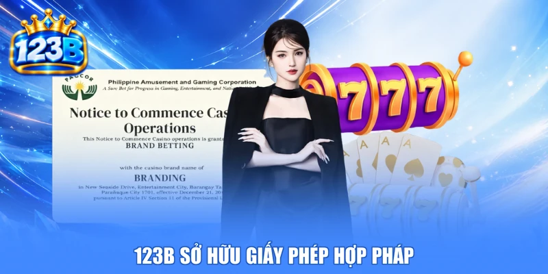 123B sở hữu giấy phép hợp pháp