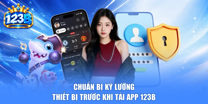 Chuẩn bị kỹ lưỡng thiết bị trước khi tải app 123b
